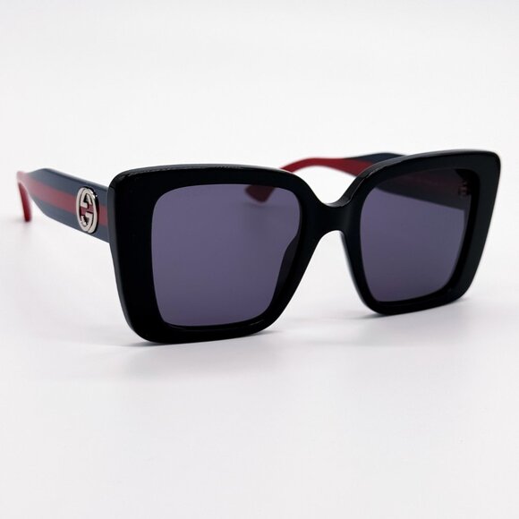 NEW GUCCI GG1861S 004 WOMEN SHINY BLACK SUNGLASSES GUCCI - Picture 6 of 13